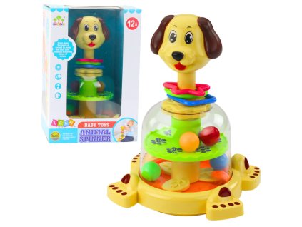 Interaktivní káča pro batolata, pejsek, barevné míčky