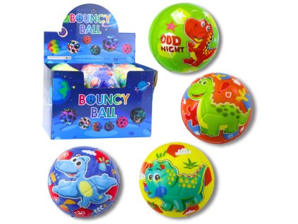 Skákací míček Mačkací pěnový míček Dinosauři Barevný 10 cm