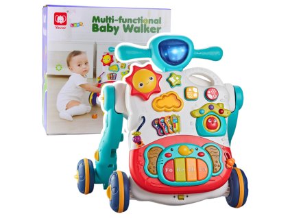 Odrážedlo Interaktivní vzdělávací stolek Panel 3v1 Modrý