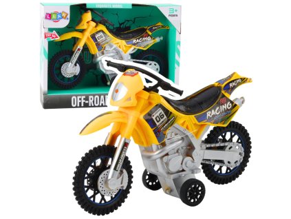 Off-Road Krosový motocykl Jízda Světla Zvuky Žlutý