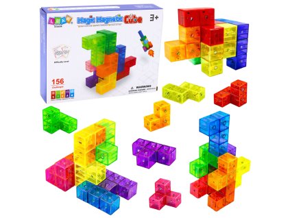 Magnetické kostky Kouzelný kubus Puzzle 156 Výzev 9 ks