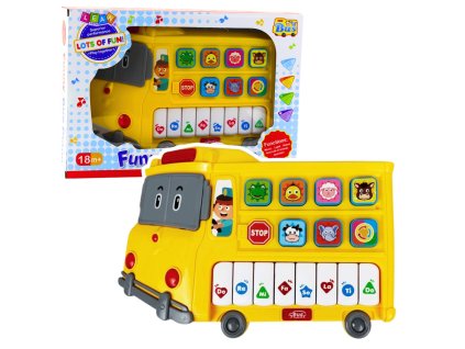 Elektrické piano vzdělávací pro batolata Žlutý autobus