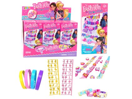 DIY Sada náramků Přívěsky s písmenkovými vzory 4 nastavitelné náramky