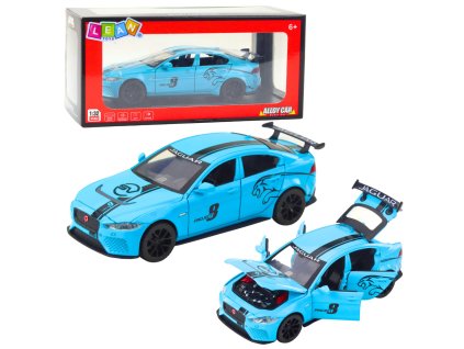 Jaguar Kovové auto Světla Zvuky Modré