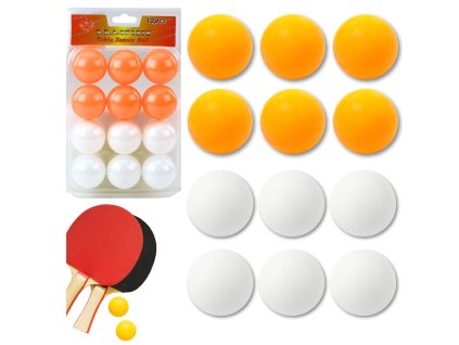 Pingpongové míčky Bílé Oranžové Sport 12 ks