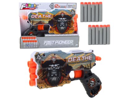 Pirátská pěnová pistole Zásobník pro 4 šipky 12 ks