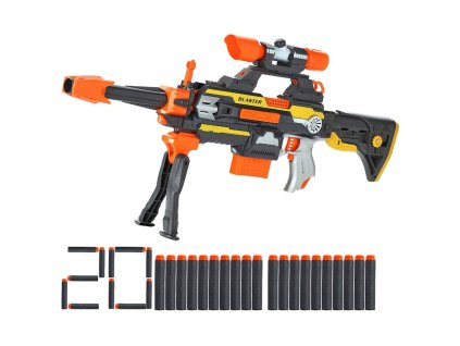 BLASTER SQUAD SNIPERKA AUTOMATICKÁ PISTOLE ÚPRAVY DOPLŇKY MEGA DOSAH 22 SB566
