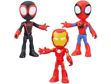 Marvel Spidey a Suprové Kamarádi Sada 3 figurek Miles Morales, Spidey, Iron Man 10 cm