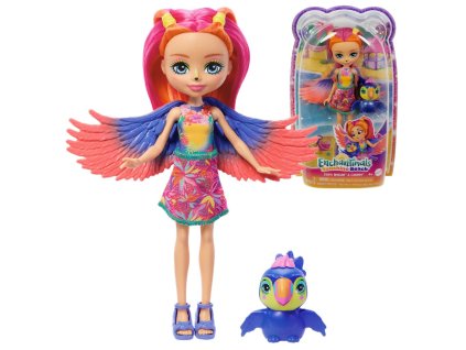 Enchantimals Slunečná Pláž Panenka Trippi Tukan + Zvířátko HRX83