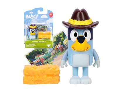 Bluey 1-pack Figurka Bluey kovboj s kloboukem + seno 18041/21