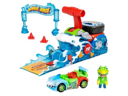 T-Racers Sada s Vystřelovačem Wave Race Challenge + vozidlo s řidičem 16756