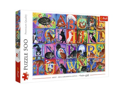 Puzzle - 500 - Kočičí abeceda Trefl 37527