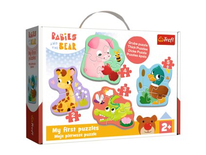 Puzzle pro nejmenší 4v1 Miminková zvířátka Moje první puzzle Trefl