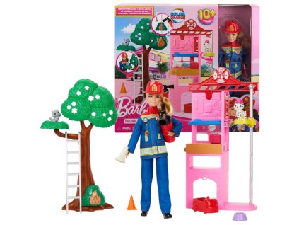 Barbie Hasička Hasičská stanice sada HRG55