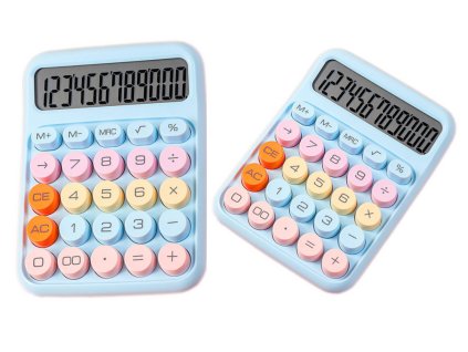 Kalkulačka Modrá kancelářská věda Multifunkční barevné elektronické