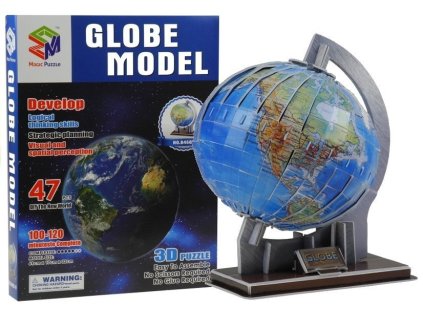 3D puzzle zeměkoule 47 prvků modelu vzdělávací hračka