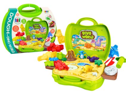 Playdough Dinosaur World In A Suitcase Formy Nářadí Zelené