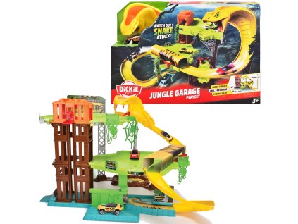 Dickie Útok hada 3úrovňová Džungle Autodráha se závodním autem