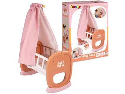 Baby Nurse Kolébka s růžovým baldachýnem pro panenky max 42 cm