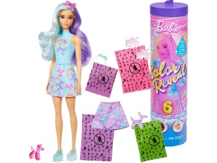 Barbie panenka Color Reveal Balónová zvířátka barevné překvapení + doplňky