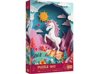 Puzzle 160 dílků Jednorožec z papíru 40. výročí 6+