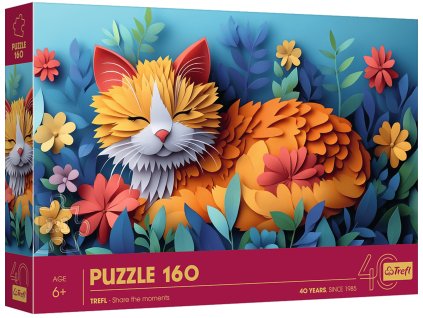 Puzzle 160 dílků Koťátko z papíru 40. výročí 6+