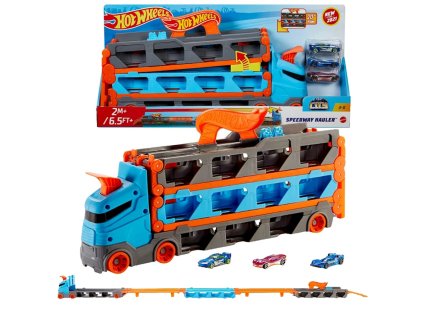 Hot Wheels transportér 2v1 + 3 autíčka GVG37
