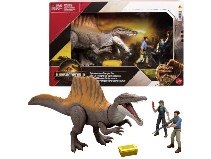 Jurassic World Znovuzrození Sada Figurka Dinosaurus Spinosaurus + doplňky Jurassic World Rebirth