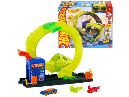 Hot Wheels Speed Snap Autodráha Hadí smyčka Snake Spiral Attack + vozidlo
