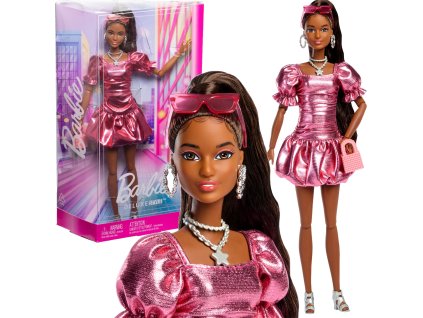 Barbie Sběratelská panenka Deluxe Style v korálových šatech č. 6