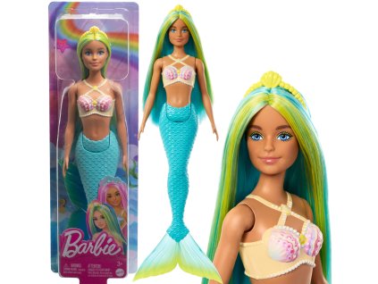 Panenka Barbie Mořská panna s modrým ocasem a tiárou