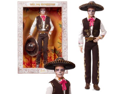 Panenka Barbie Ken Mexická Sběratelská Dia de Muertos Svátek zesnulých