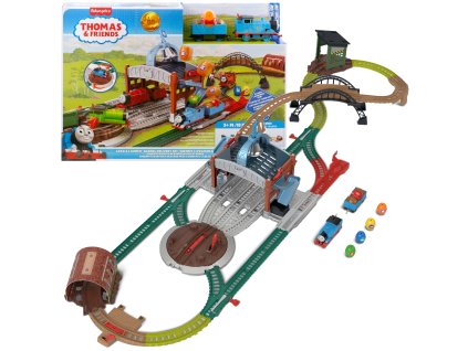 Tomáš a přátelé Sada kolejí Dodávka sudů Nalož a vystřel + lokomotiva Tomáš