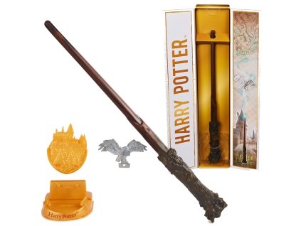 Harry Potter sběratelská kouzelná hůlka Harryho ze série Magical Creatures + doplňky
