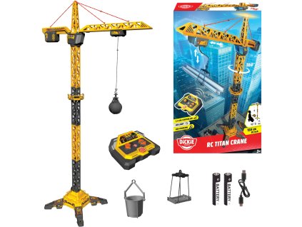 Velký jeřáb RC 150 cm otočné rameno Titan Crane USB + dálkové ovládání světlo