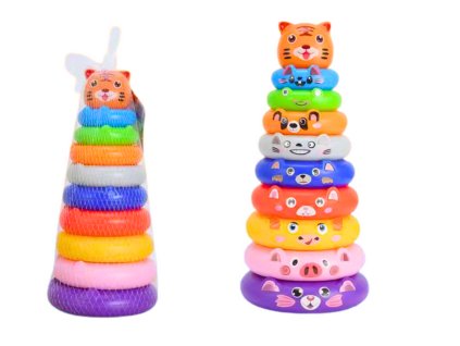 Kruh Pyramida Zvířecí samolepky Tiger Barevné