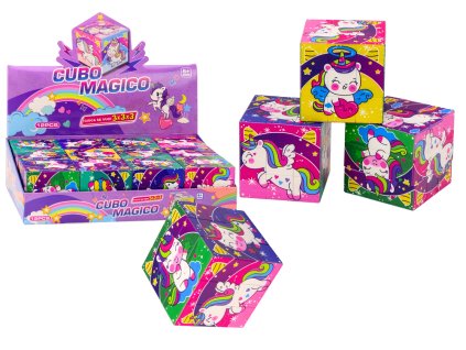 Magická kostka Vzdělávací puzzle Jednorožci Logická hra