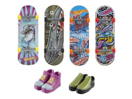 Hot Wheels Skate Tony Hawk skateboard + boty 4-pack HVM15