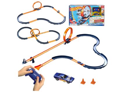 Hot Wheels závodní dráha RC Výzva rychlosti + autíčko HXX45