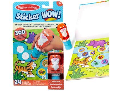 Sada Sticker Wow Tygr, samolepky a knížka Melissa & Doug