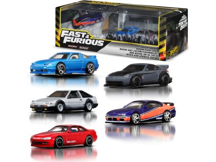 Hot Wheels Rychle a zběsile sada vozidel Fast & Furious – 5 kovových autíček