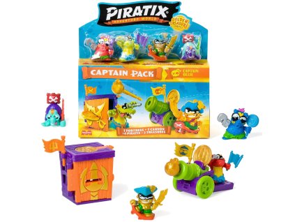 Piratix Adventure World Golden Treasure – sada kapitánů 4 figurky + doplňky