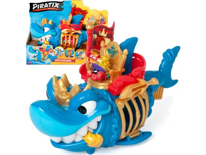Piratix Adventure World Kingshark – sada figurka žraloka + minifigurka kapitána Hermita
