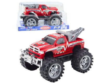 Terénní záchranné vozidlo s pohonem zadních kol a tažným zařízením, červené 27 cm