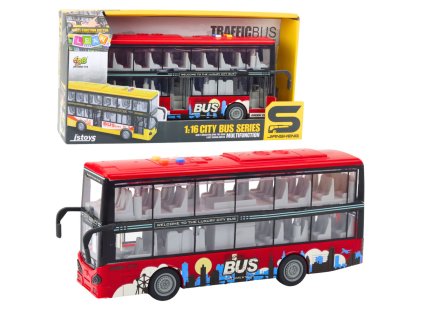 Městský autobus double decker 1:16 – pohon, světla, zvuky, červený