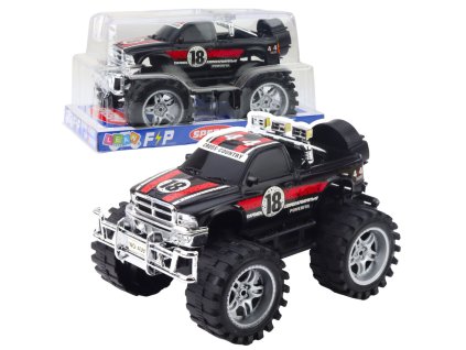 Terénní vůz s pohonem zadních kol, červený a černý