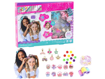 DIY kreativní sada pro výrobu čelenek s jednorožcem a lesklými ozdobami