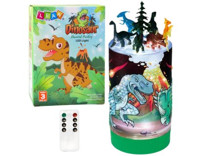 DIY dinosauři ve sklenici – kreativní sada s nočním světlem a dálkovým ovládáním