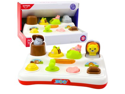 Interaktivní vzdělávací hračka vyskakovací zvířátka světla