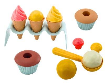 Písek Sada zmrzlinových oplatků Cupcakes Lžíce 13 El